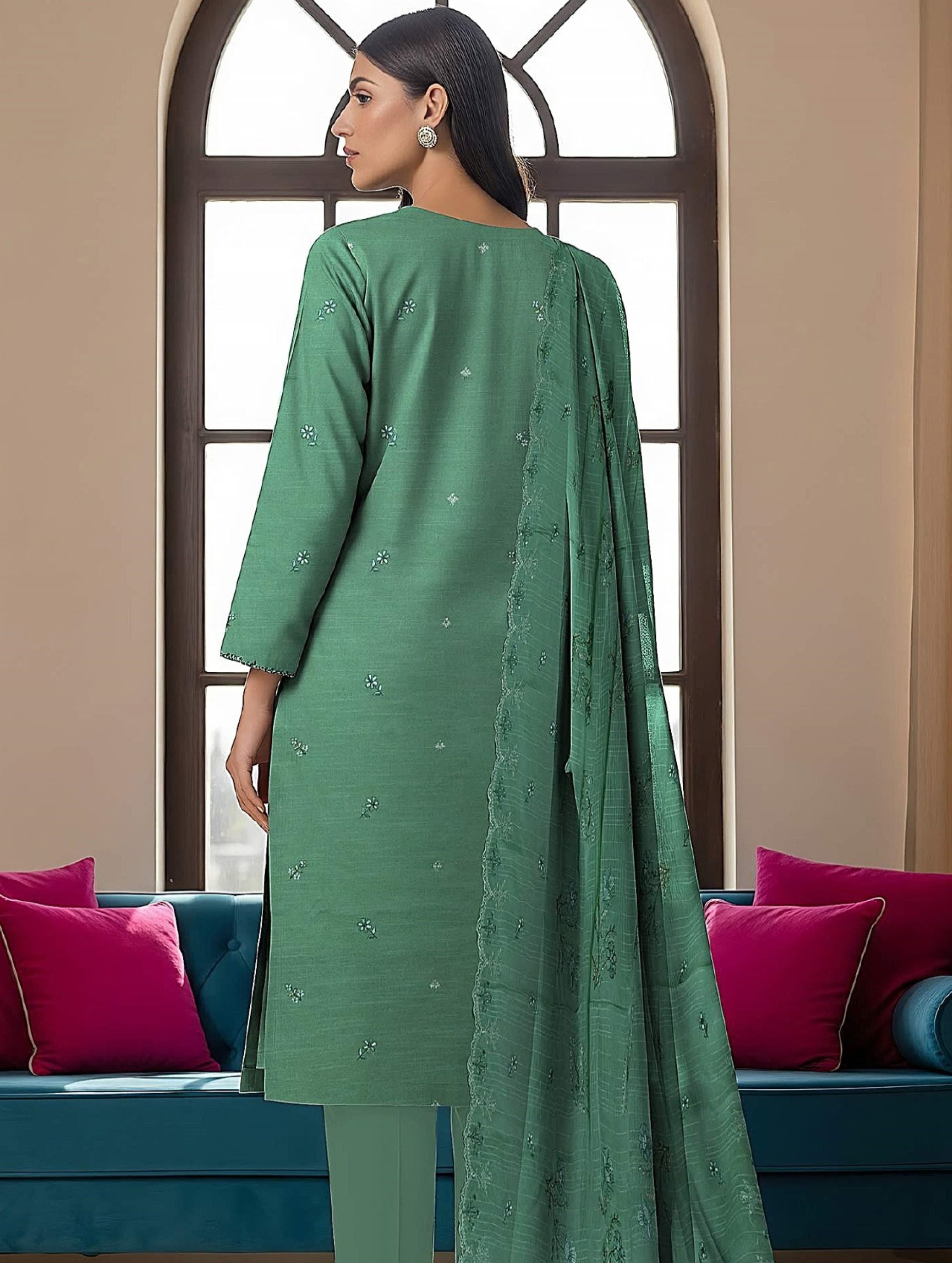Abeer عبیر — 3-Piece Unstitched Embroidered Lawn Collection with Chiffon Dupatta