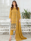 Elegant by Naubahar | Women's Embroidered Lawn 3-Piece Suit | Dyed Lawn Shirt, Crinkle Chiffon Dupatta & Cambric Trouser