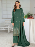 Elegant by Naubahar | Women's Embroidered Lawn 3-Piece Suit | Dyed Lawn Shirt, Crinkle Chiffon Dupatta & Cambric Trouser