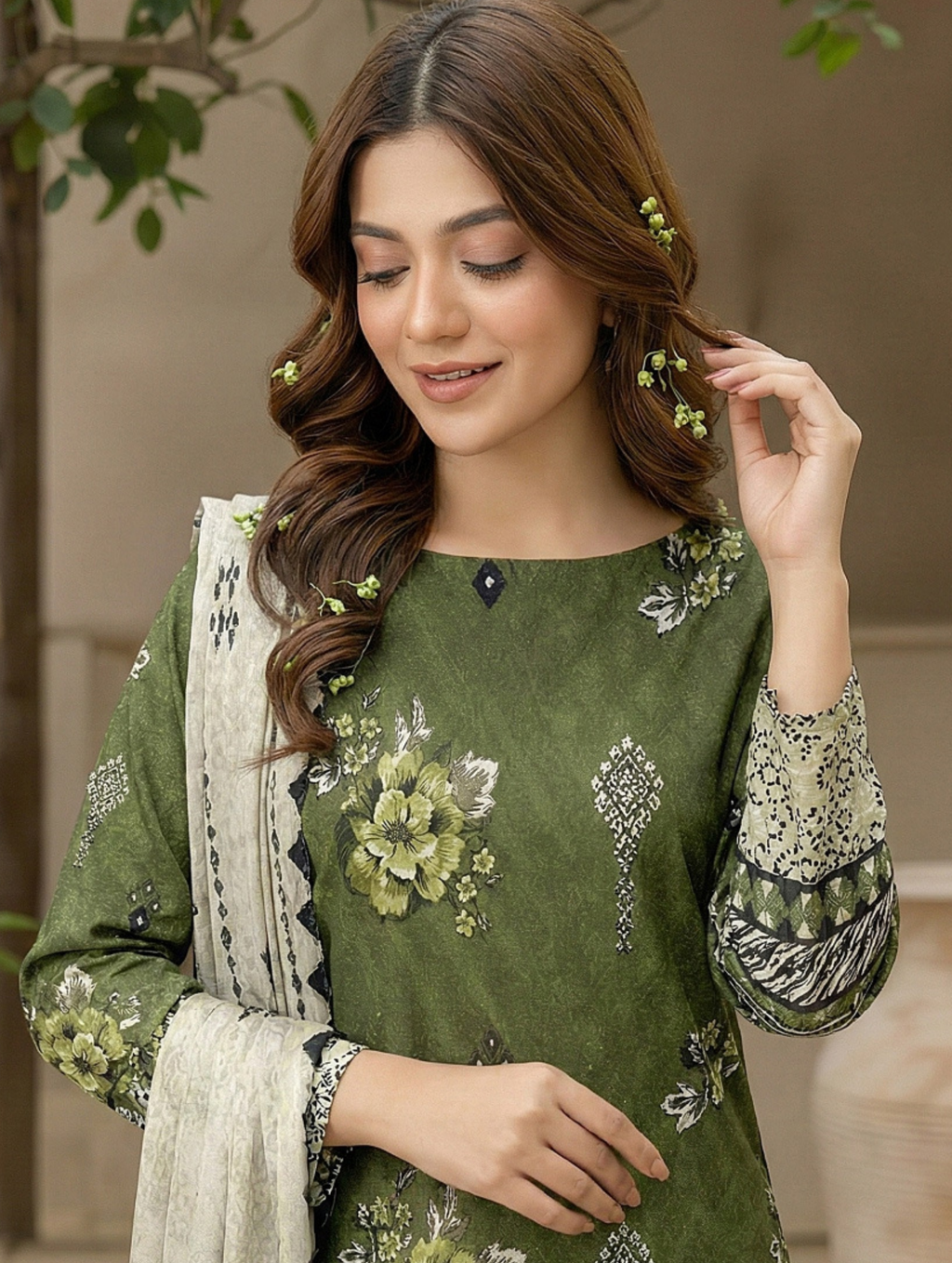 Dark Bloom — 3-Piece Unstitched Embroidered Lawn Collection with Premium Voile Dupatta