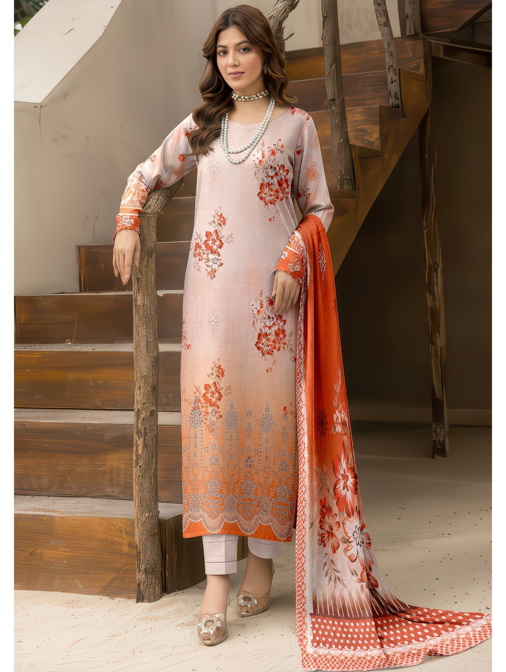 Dark Bloom — 3-Piece Unstitched Embroidered Lawn Collection with Premium Voile Dupatta