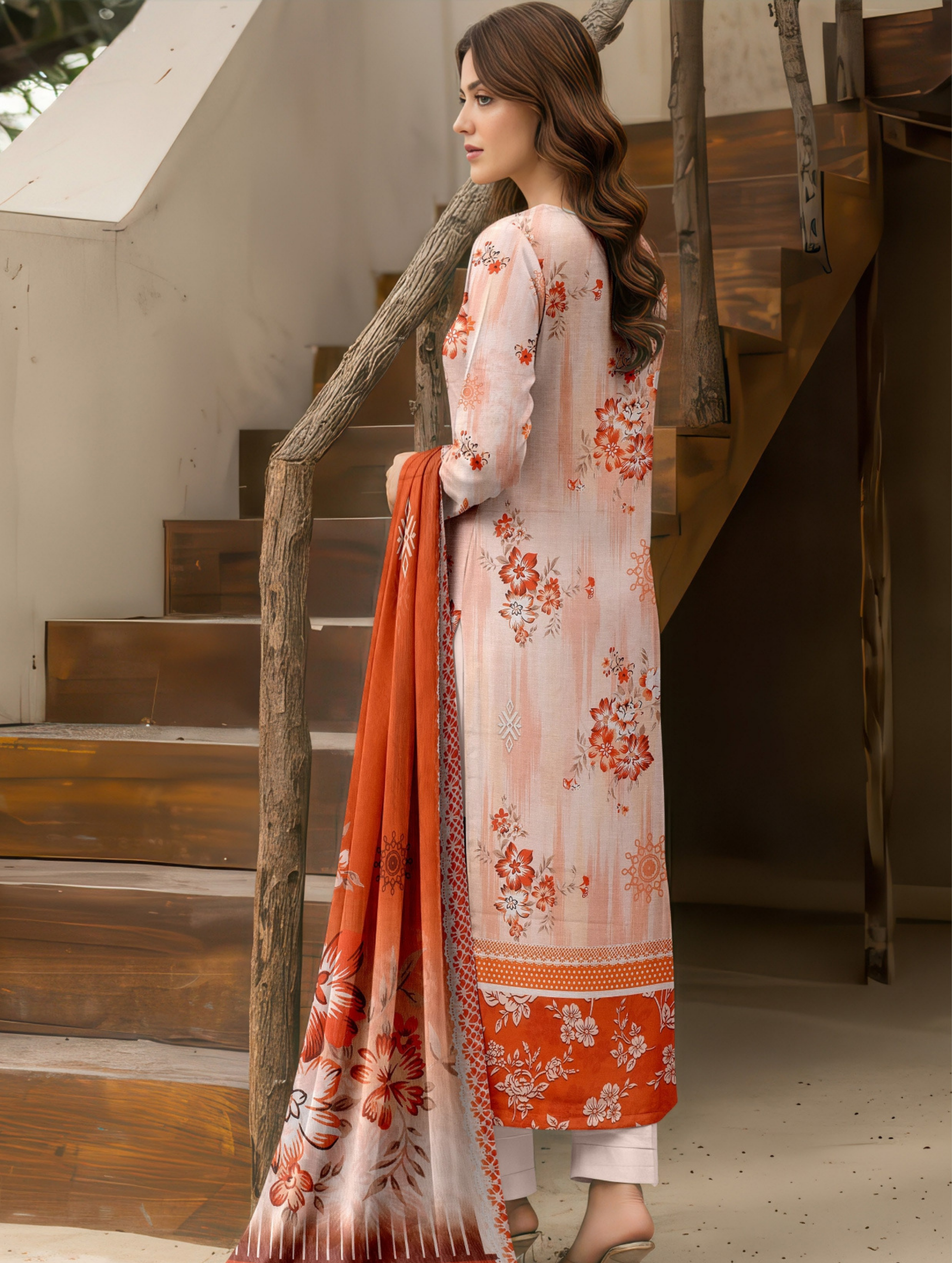 Dark Bloom — 3-Piece Unstitched Embroidered Lawn Collection with Premium Voile Dupatta