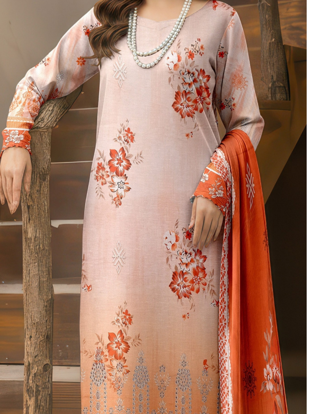 Dark Bloom — 3-Piece Unstitched Embroidered Lawn Collection with Premium Voile Dupatta