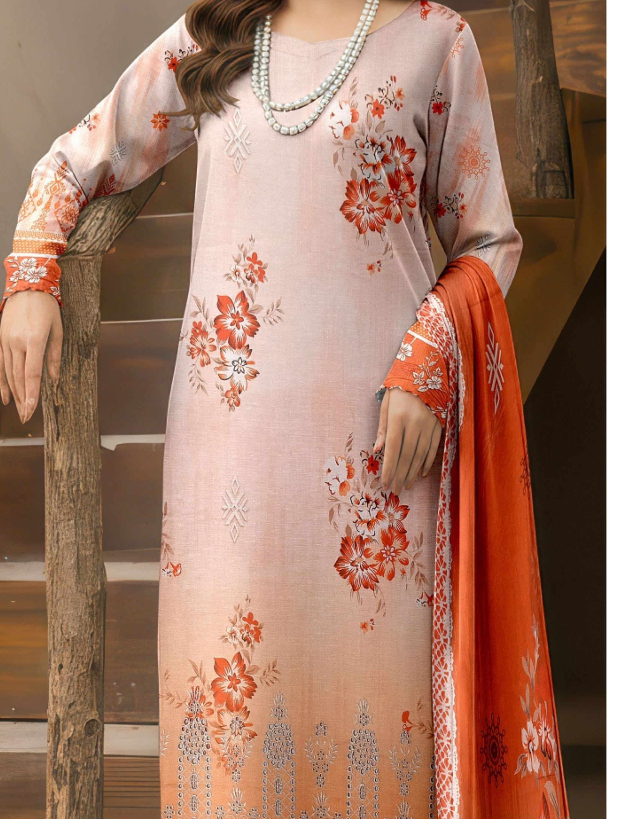 Dark Bloom — 3-Piece Unstitched Embroidered Lawn Collection with Premium Voile Dupatta