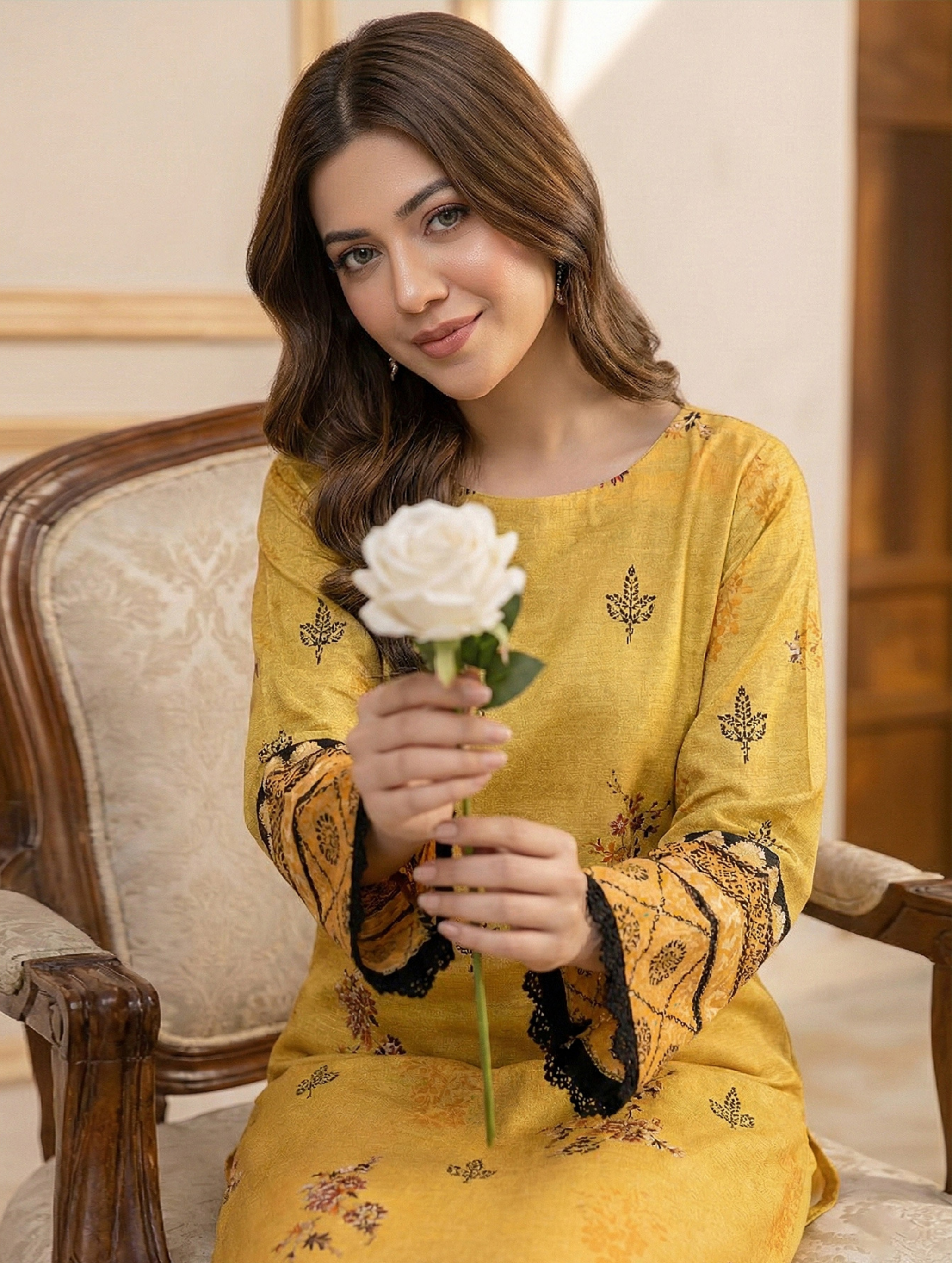 Dark Bloom — 3-Piece Unstitched Embroidered Lawn Collection with Premium Voile Dupatta