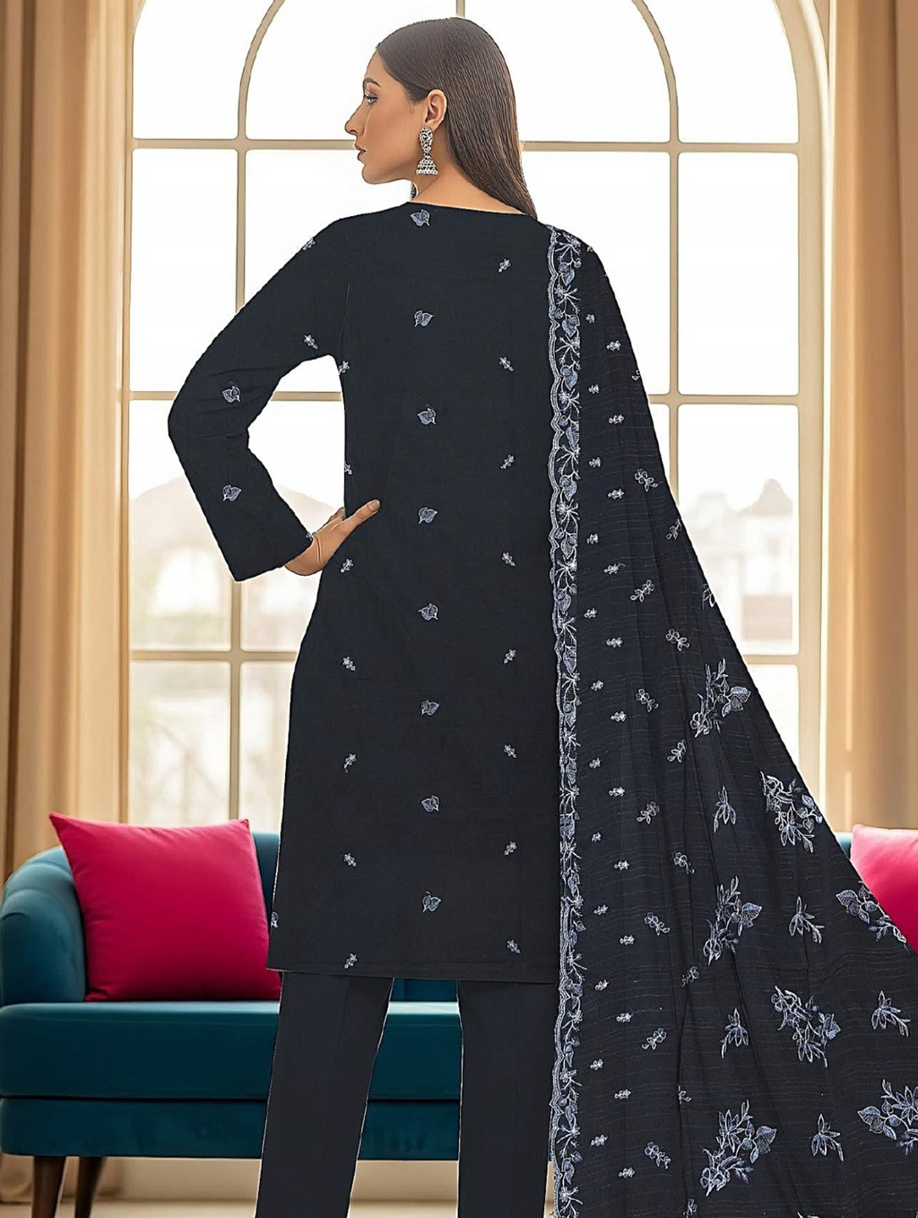 Abeer عبیر — 3-Piece Unstitched Embroidered Lawn Collection with Chiffon Dupatta
