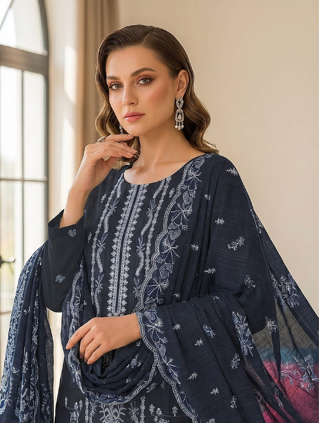 Abeer عبیر — 3-Piece Unstitched Embroidered Lawn Collection with Chiffon Dupatta